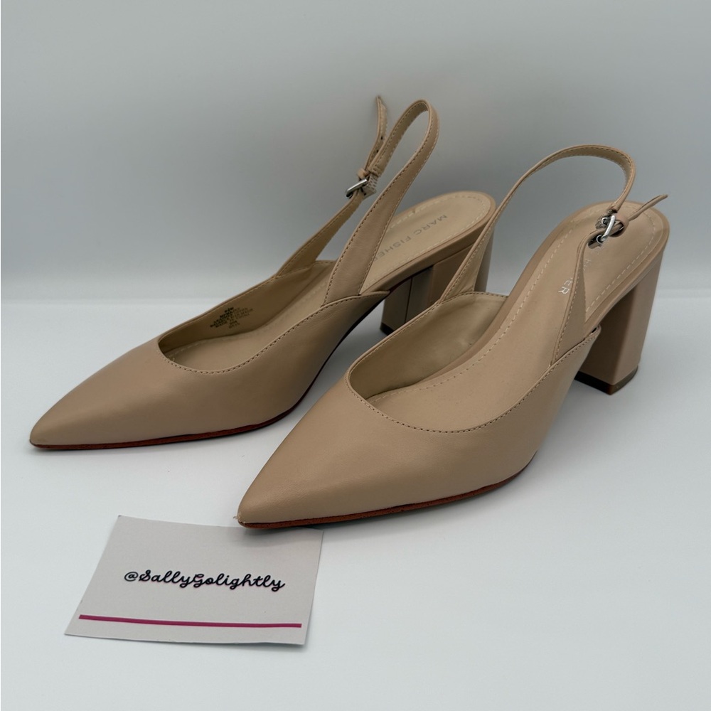 Marc Fisher Nude Slingback Heels